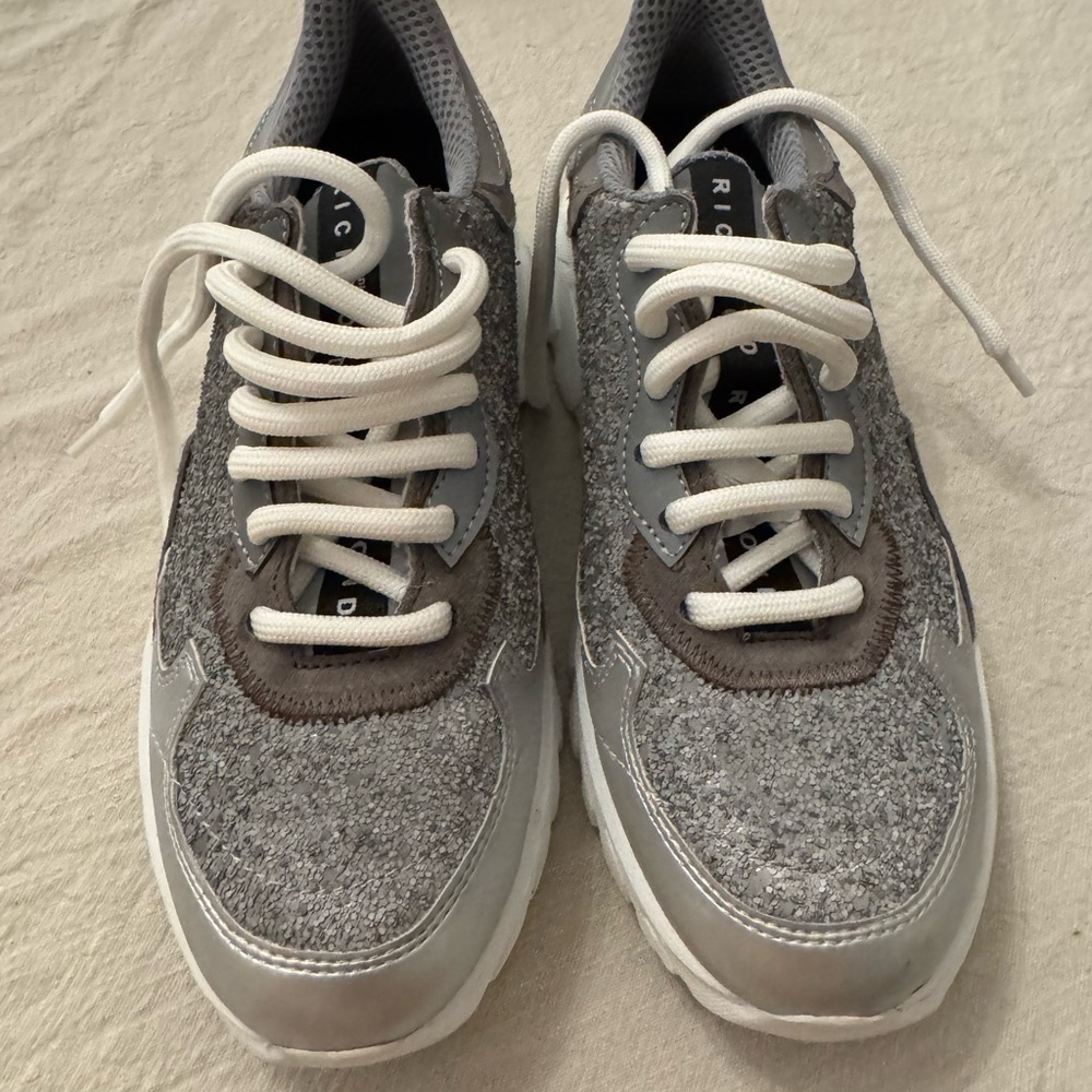 NWT John Richmond Rock and Roll sneakers In White Black and Grey Luxury $495
